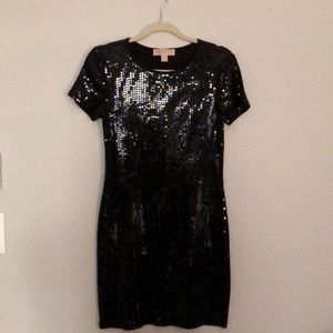 Michael Kors Sequin Black Dress | Small